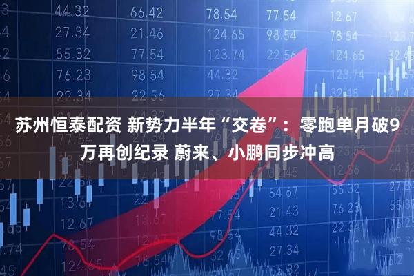 苏州恒泰配资 新势力半年“交卷”：零跑单月破9万再创纪录 蔚来、小鹏同步冲高