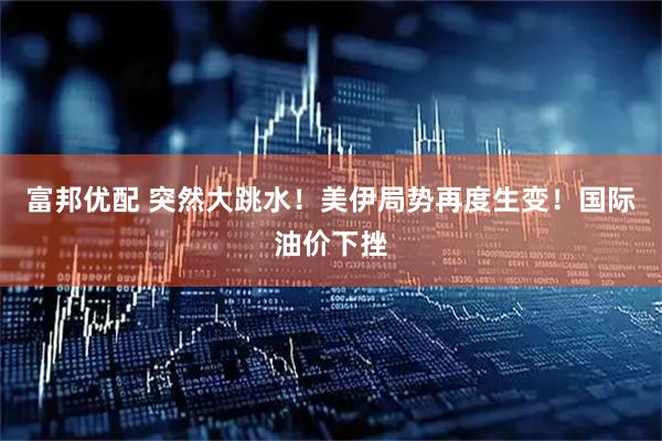 富邦优配 突然大跳水!美伊局势再度生变!国际油价下挫